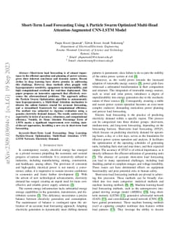 Short-Term Load Forecasting Using A Particle-Swarm Optimized Multi-Head
  Attention-Augmented CNN-LSTM Network