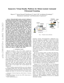 Immersive Virtual Reality Platform for Robot-Assisted Antenatal
  Ultrasound Scanning