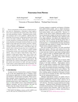 Panoramas from Photons