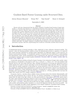 Gradient-Based Feature Learning under Structured Data