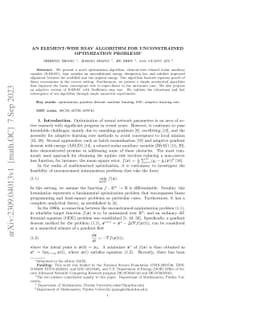 An Element-wise RSAV Algorithm for Unconstrained Optimization Problems
