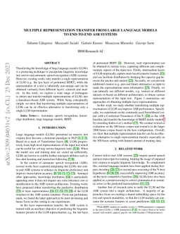 Multiple Representation Transfer from Large Language Models to
  End-to-End ASR Systems