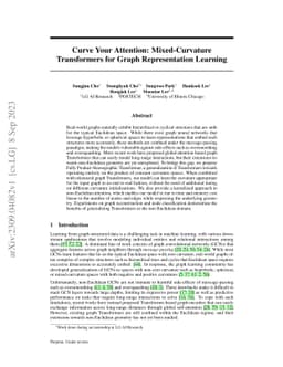 Curve Your Attention: Mixed-Curvature Transformers for Graph
  Representation Learning