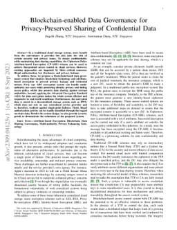 Blockchain-enabled Data Governance for Privacy-Preserved Sharing of
  Confidential Data