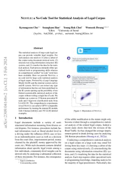 NESTLE: a No-Code Tool for Statistical Analysis of Legal Corpus