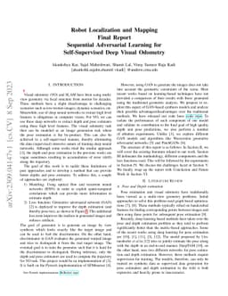Robot Localization and Mapping Final Report -- Sequential Adversarial
  Learning for Self-Supervised Deep Visual Odometry