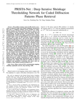 PRISTA-Net: Deep Iterative Shrinkage Thresholding Network for Coded
  Diffraction Patterns Phase Retrieval