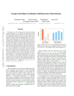 Unsupervised Object Localization with Representer Point Selection