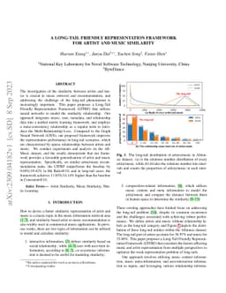 A Long-Tail Friendly Representation Framework for Artist and Music
  Similarity