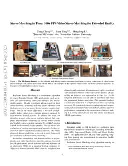 Stereo Matching in Time: 100+ FPS Video Stereo Matching for Extended
  Reality