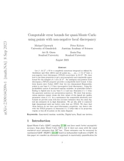 Computable error bounds for quasi-Monte Carlo using points with
  non-negative local discrepancy