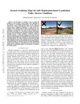 Toward Certifying Maps for Safe Registration-based Localization Under
  Adverse Conditions