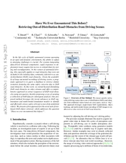 Have We Ever Encountered This Before? Retrieving Out-of-Distribution
  Road Obstacles from Driving Scenes