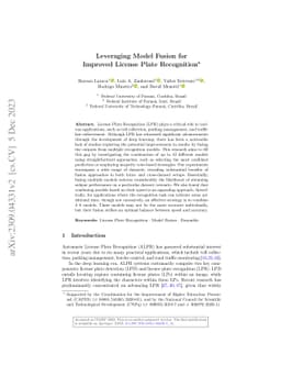 Leveraging Model Fusion for Improved License Plate Recognition