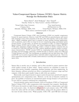 Value-Compressed Sparse Column (VCSC): Sparse Matrix Storage for Redundant Data