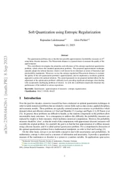 Soft Quantization using Entropic Regularization