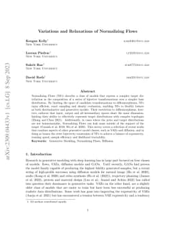 Variations and Relaxations of Normalizing Flows