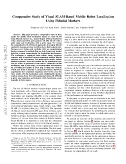 Comparative Study of Visual SLAM-Based Mobile Robot Localization Using
  Fiducial Markers