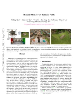 Dynamic Mesh-Aware Radiance Fields