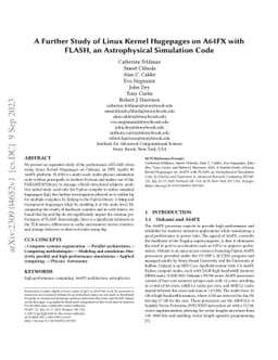 A Further Study of Linux Kernel Hugepages on A64FX with FLASH, an
  Astrophysical Simulation Code