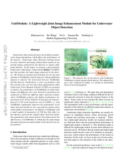 UnitModule: A Lightweight Joint Image Enhancement Module for Underwater
  Object Detection