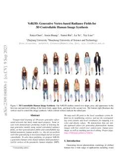 VeRi3D: Generative Vertex-based Radiance Fields for 3D Controllable
  Human Image Synthesis