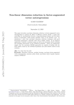 Non-linear dimension reduction in factor-augmented vector
  autoregressions