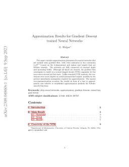 Approximation Results for Gradient Descent trained Neural Networks