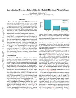 Approximating ReLU on a Reduced Ring for Efficient MPC-based Private
  Inference