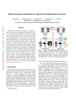 Efficient Emotional Adaptation for Audio-Driven Talking-Head Generation