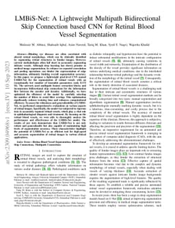LMBiS-Net: A Lightweight Multipath Bidirectional Skip Connection based
  CNN for Retinal Blood Vessel Segmentation