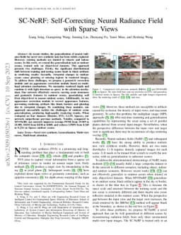 SC-NeRF: Self-Correcting Neural Radiance Field with Sparse Views