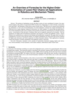 An Overview of Formulae for the Higher-Order Kinematics of Lower-Pair
  Chains with Applications in Robotics and Mechanism Theory