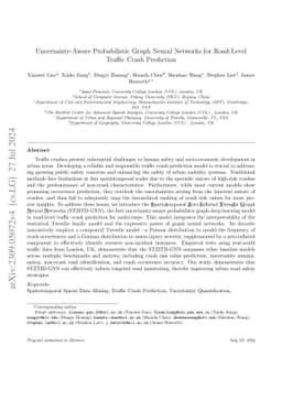Uncertainty-Aware Probabilistic Graph Neural Networks for Road-Level
  Traffic Accident Prediction