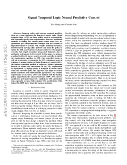 Signal Temporal Logic Neural Predictive Control
