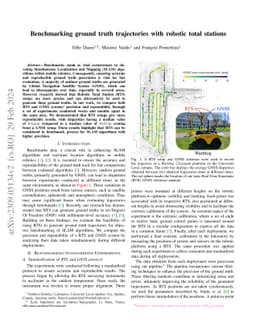 Benchmarking ground truth trajectories with robotic total stations