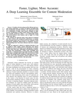 Faster, Lighter, More Accurate: A Deep Learning Ensemble for Content
  Moderation