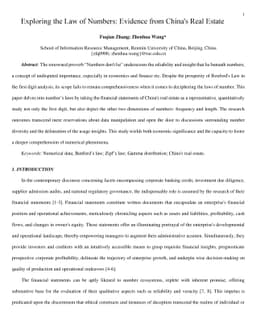 Exploring the Law of Numbers: Evidence from China's Real Estate
