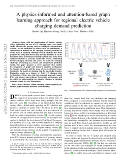 A physics-informed and attention-based graph learning approach for
  regional electric vehicle charging demand prediction