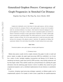 Generalized Graphon Process: Convergence of Graph Frequencies in
  Stretched Cut Distance