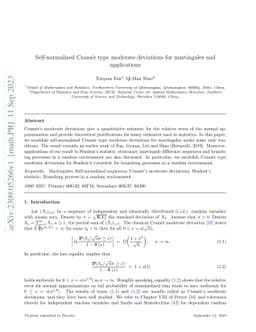 Self-normalized Cramér type moderate deviations for martingales and
  applications