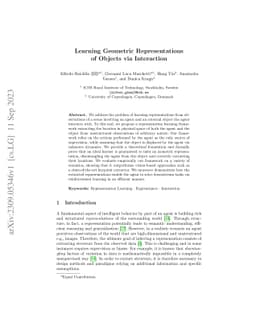Learning Geometric Representations of Objects via Interaction