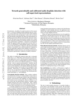 Towards generalisable and calibrated synthetic speech detection with
  self-supervised representations