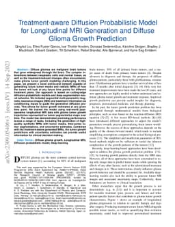 Treatment-aware Diffusion Probabilistic Model for Longitudinal MRI Generation and Diffuse Glioma Growth Prediction