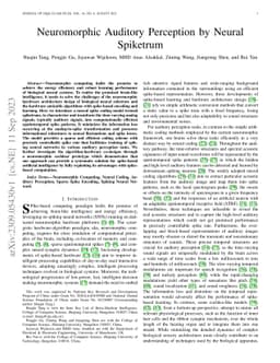 Neuromorphic Auditory Perception by Neural Spiketrum