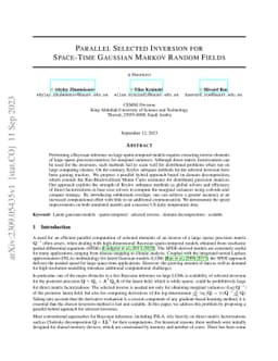Parallel Selected Inversion for Space-Time Gaussian Markov Random Fields