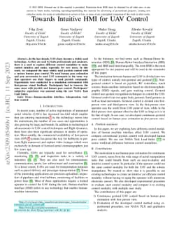 Towards Intuitive HMI for UAV Control