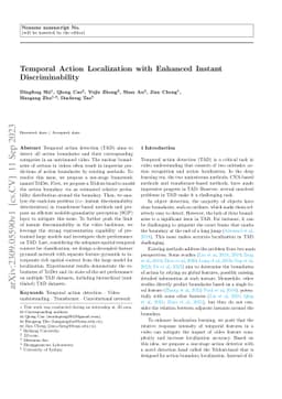 Temporal Action Localization with Enhanced Instant Discriminability