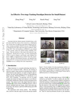 An Effective Two-stage Training Paradigm Detector for Small Dataset