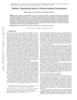 VisActs: Describing Intent in Communicative Visualization